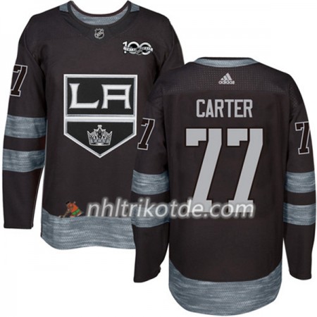 Los Angeles Kings Trikot Jeff Carter 77 1917-2017 100th Anniversary Adidas Schwarz Authentic - Herren
